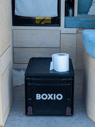 Toilettes sèches Boxio caisse