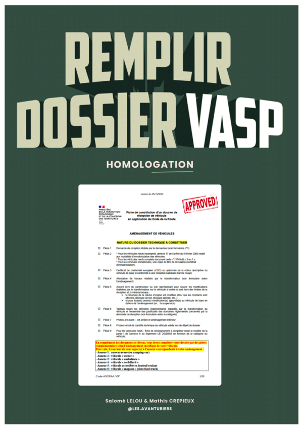 Homologation VASP : dossier RTI