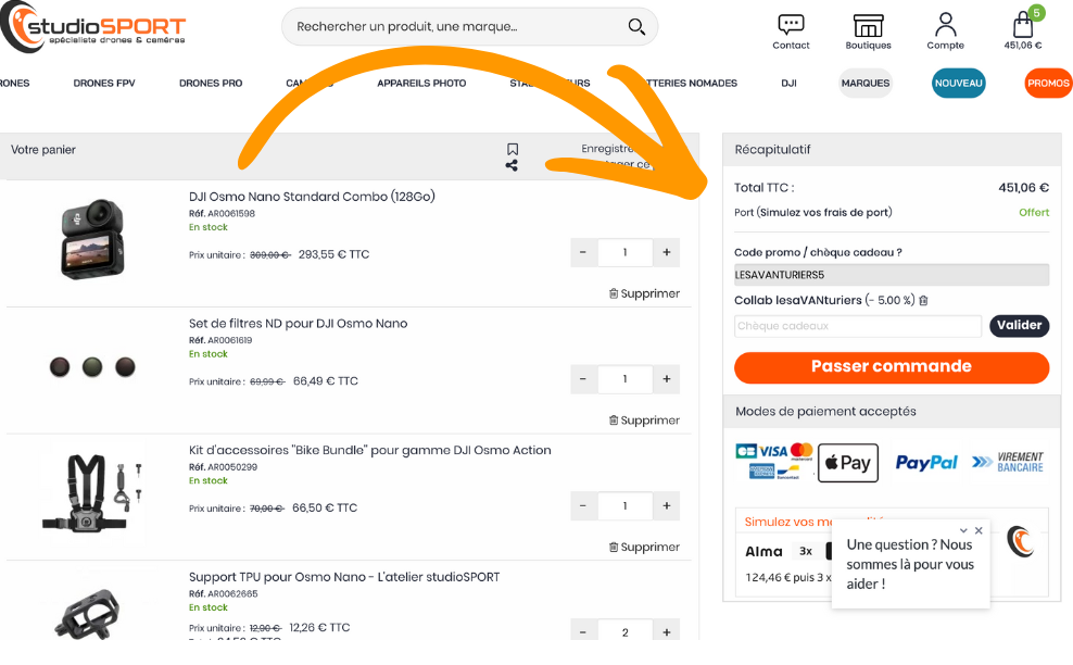 code promo studiosport